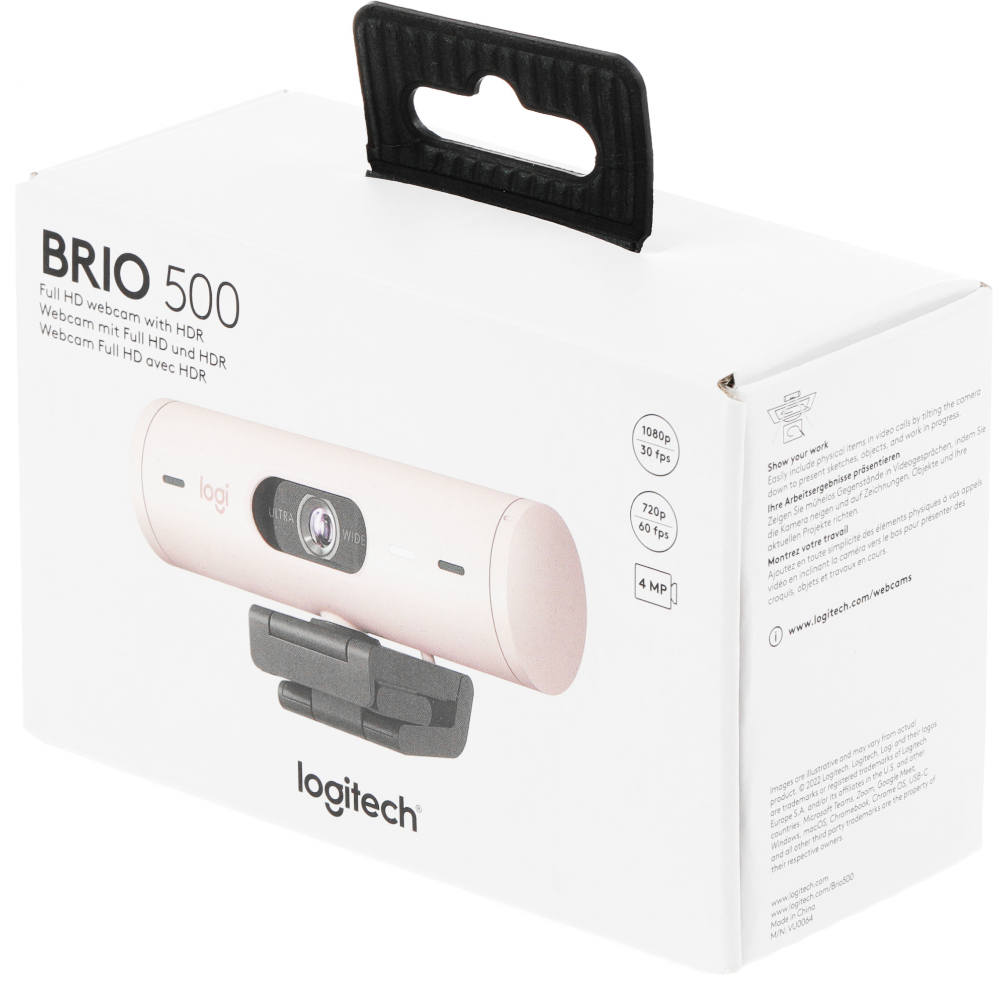 Веб-камера Logitech Brio 500 (960-001421) розовая